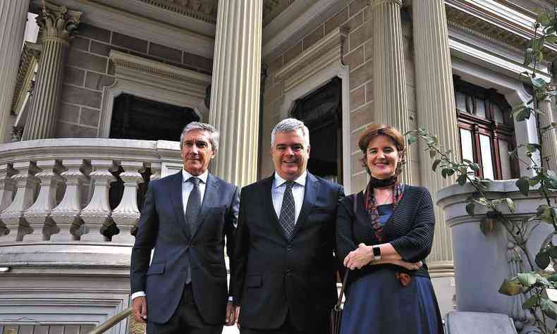  Embaixador de Portugal no Brasil, Lus Faro Ramos; presidente da Academia Mineira de Letras, Rogrio Faria Tavares e a ministra Mariana Vieira da Silva