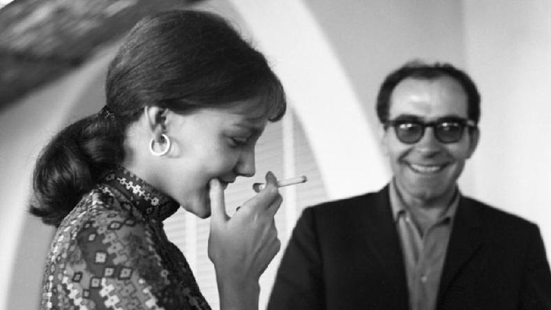 Godard com Anne Wiazemsky, sua ex-mulher e estrela de vários de seus filmes(foto: Getty Images) Jean-Luc Godard com Anne Wiazemsky