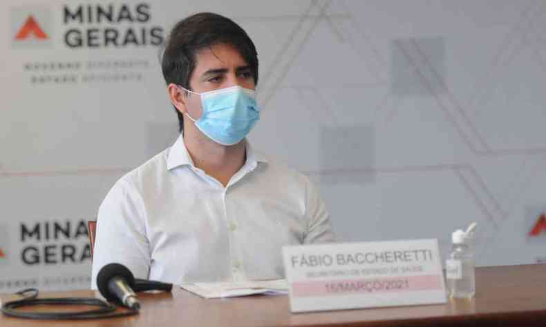 Fbio Baccheretti, secretrio de Sade, concede entrevista nesta quarta (31)(foto: Leandro Couri/EM/D.A Press)