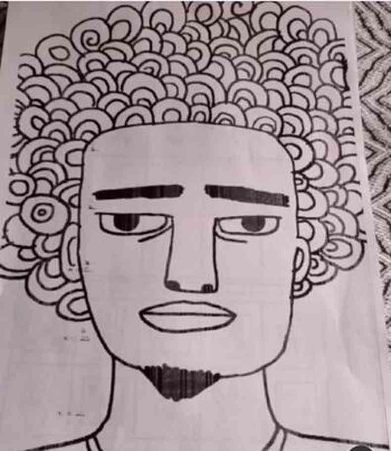 Desenho de um homem negro