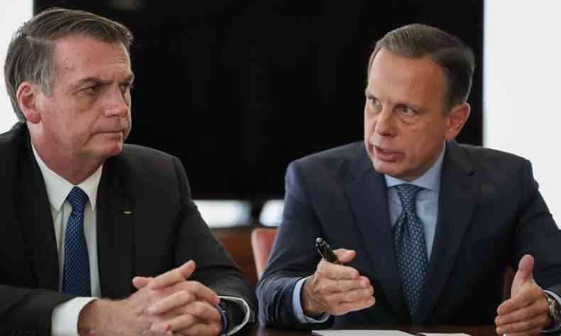 Bolsonaro e Doria durante audincia em abril de 2019(foto: Marcos Corra/Presidncia da Repblica)