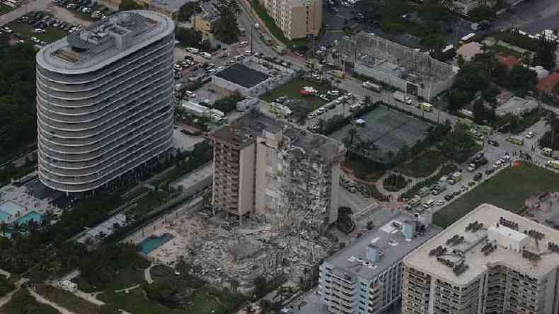 Desabamento deixou mortos e desaparecidos em edifcio(foto: Getty Images)