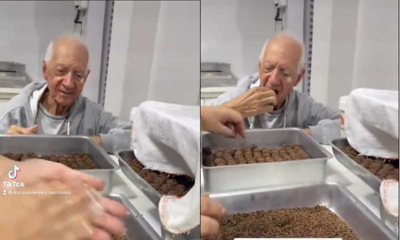 av� comendo docinhos da neta