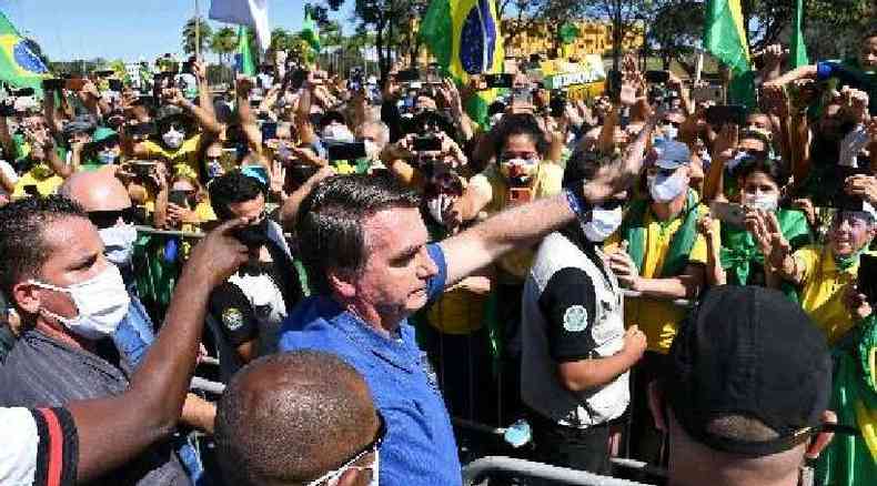 A lista de informantes de Bolsonaro cresceu durante as eleies de 2018(foto: Evaristo S/AFP - 31/5/20)