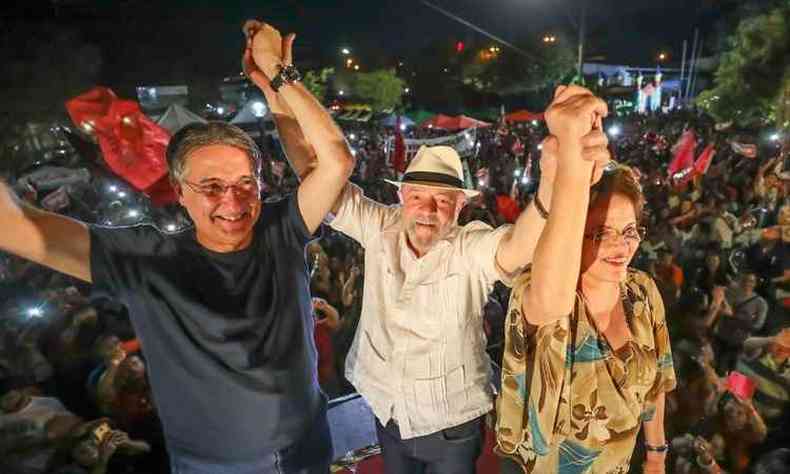 Dilma e Pimentel acompanharam Lula na visita a Diamantina(foto: Ricardo Stuckert / Divulgao Lula)