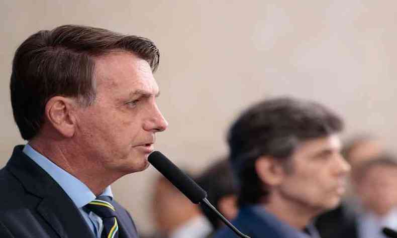 Bolsonaro chamou o novo ministro da Sade, Nelson Teich, de 'Rubens'(foto: Carolina Antunes/Presidncia da Repblica)