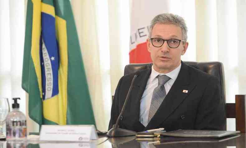 O governador Romeu Zema defende a aprovao da reforma da previdncia em Minas pela Assembleia Legislativa(foto: Pedro Gontijo/Imprensa MG/Divulgao)