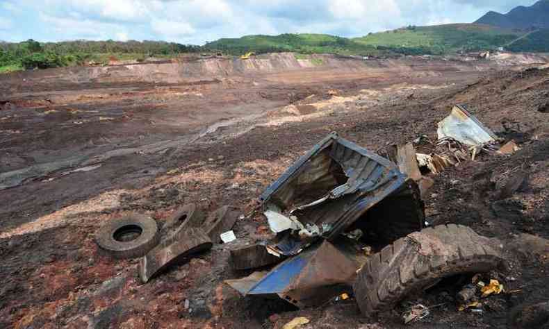 Zona quente próximo à Mineradora Vale após rompimento da barragem em Brumadinho(foto: Gladyston Rodrigues/EM/D.A Press)
