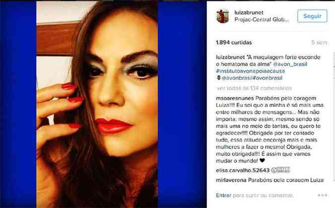 Luiza Brunet denunciou as agresses em sua pgina no Facebook(foto: Facebook/Reproduo)