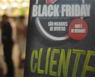 Lojas fsicas tambm participaram da Black Friday brasileira(foto: Leandro Couri/EM/D.A Press)