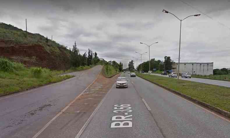 Estupro ocorreu na BR-356(foto: Google Street View)
