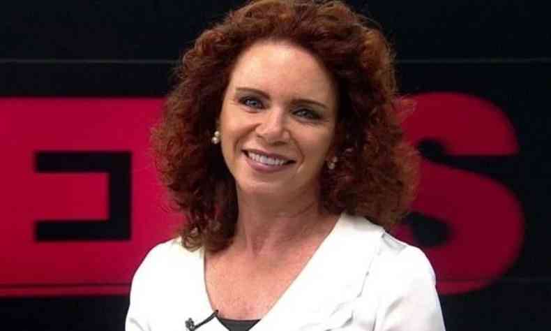 Leilane Neubarth no estdio da Globo News