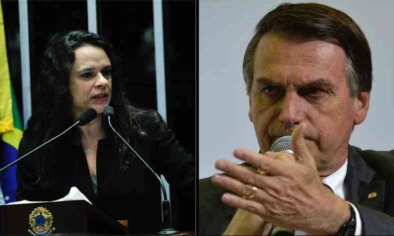 Jair Bolsonaro convidou Janana Paschoal para ser vice em sua chapa para a disputar a Presidncia da repblica(foto: Geraldo Magela/Agncia Senado e Marcelo Ferreira/CB/D.A Press)