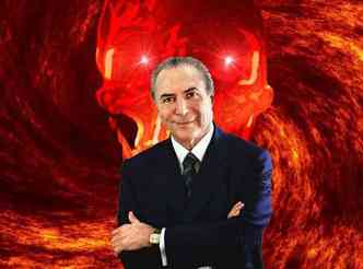 Imagem do Presidente da Repblica Michel Temer postada por hackers(foto: Reproduo internet)