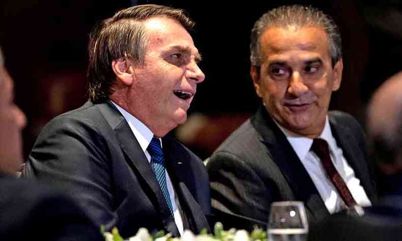 Bolsonaro e Malafaia em evento evanglico em 2019: aliado de primeira hora do presidente, pastor critica indicao de Nunes Marques para o STF(foto: MAURO PIMENTEL/AFP - 11/4/19)