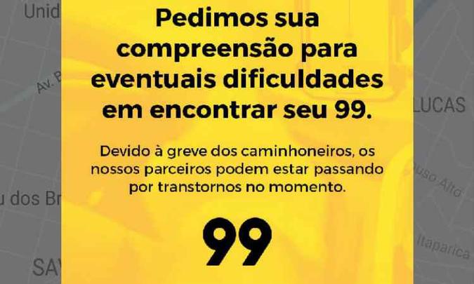 Aplicativos de caronas pagas estão com menos carros(foto: REprodução) Aplicativos de caronas pagas estão com menos carros(foto: REprodução)
