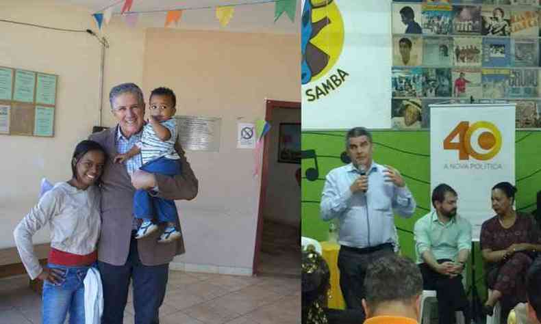 Joo Leite visitou um hospital e Paulo Brant se reuniu com a comunidade(foto: Reproduo do Facebook)