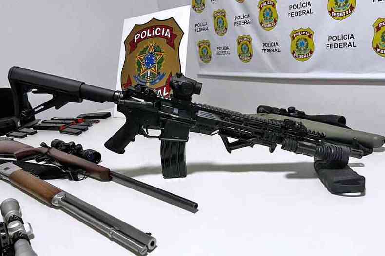 Armas apreendidas pela polcia federal 