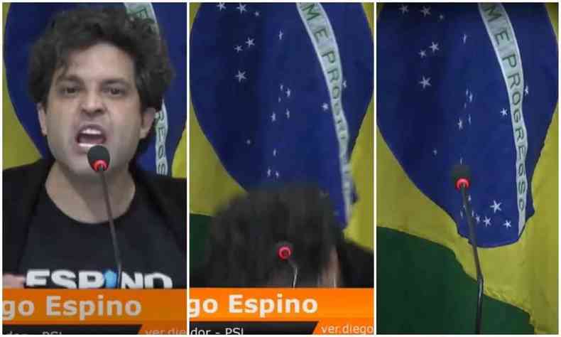 Vereador Diego Espino desmaia ao vivo