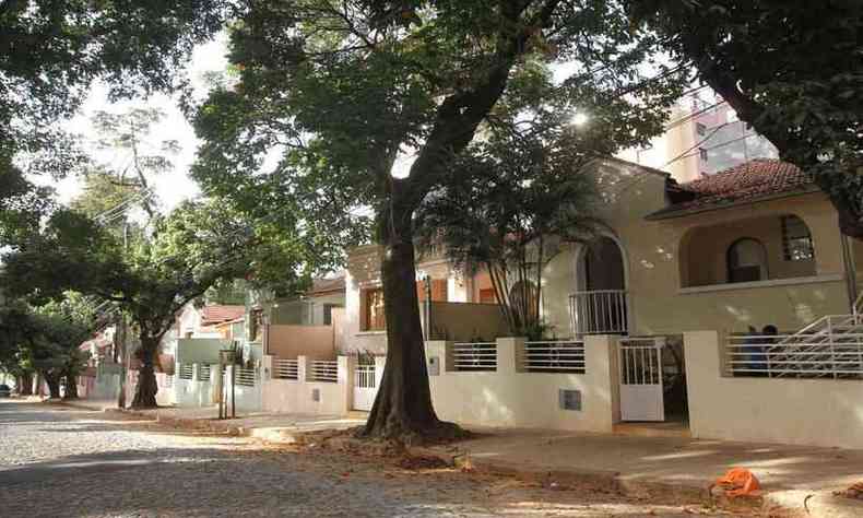 The set of houses recovered in Rua Congonhas carries between
