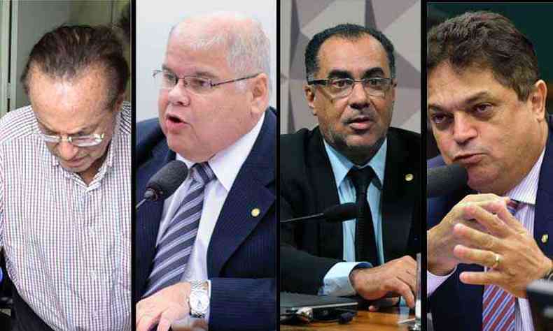 Da esquerda para a direita: deputados Paulo Maluf, Lcio Vieira Lima, Celso Jacob e Joo Rodrigues(foto: Ed Alves/CB/D.A Press - Lcio Bernardo Jnior/Cmara dos Deputados - Zeca Ribeiro/Cmara dos Deputados)