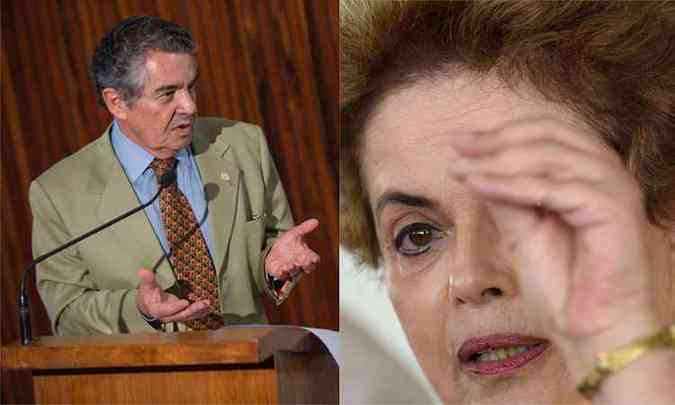 Ministro Marco Aurlio Mello e a presidente Dilma Rousseff esto na mira hoje do Movimento Brasil Livre(foto: Marcelo Camargo/Agncia Brasil e Evaristo S/AFP)