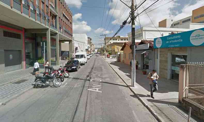 Local do crime, no Centro de Vespasiano(foto: Reproduo/Google Street View)