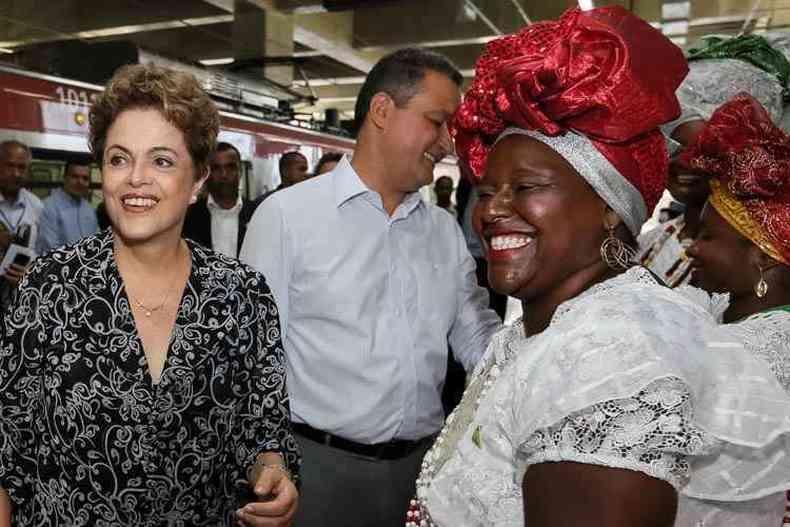 Presidente Dilma Rousseff durante cerimnia de inaugurao de estao do metr em Salvador, na Bahia(foto: Roberto Stuckert Filho/PR)