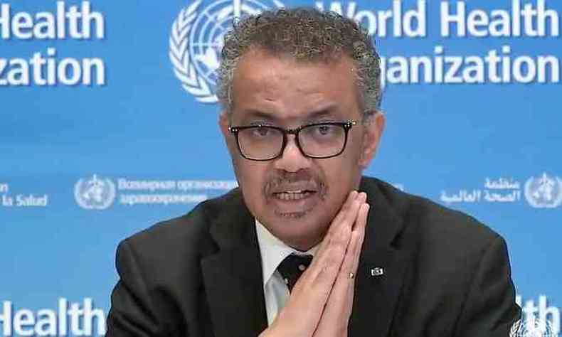 O diretor-geral da OMS, Tedros Adhanom Ghebreyesus,(foto: AFP)