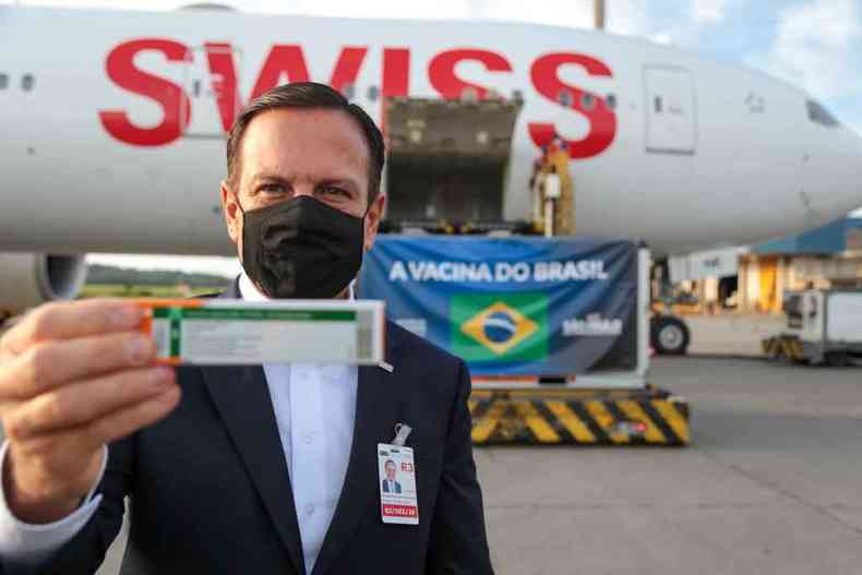 Coronavac foi a responsvel pelas 'guerras polticas' entre Joo Doria e Jair Bolsonaro(foto: Governo de SP/)