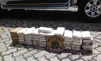50 quilos de drogas apreendidas(foto: Polcia Federal/Divulgao)