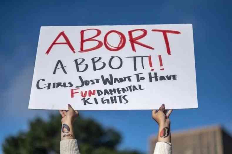 Placa a favor do aborto legal