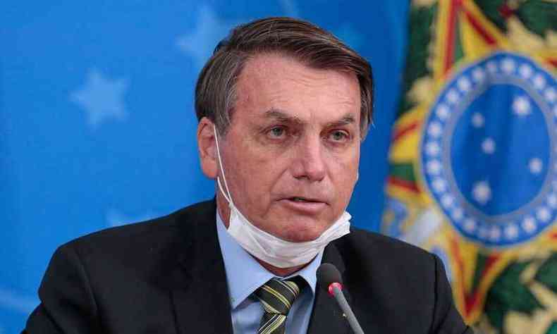 Presidente Jair Bolsonaro (sem partido) critica manifestaes anti-governo de sbado (29/5)(foto: Agncia Brasil)
