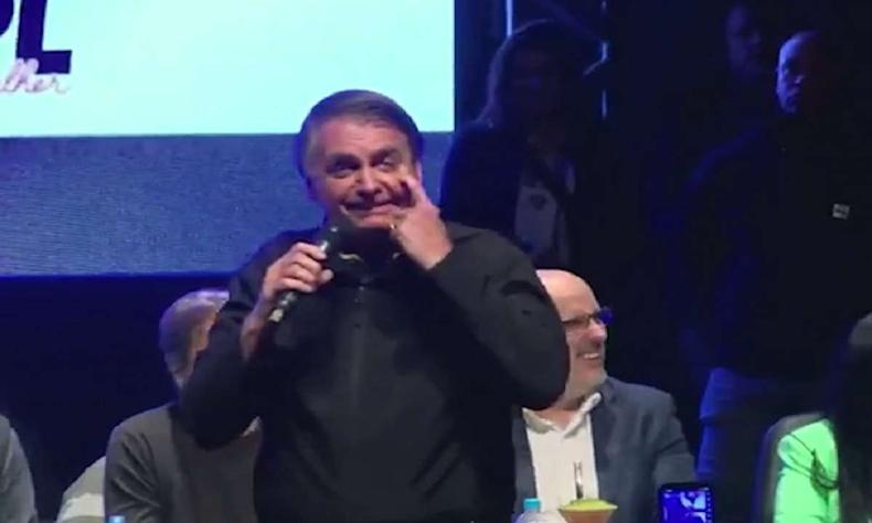 Bolsonaro na palestra no Rio Grande do Sul