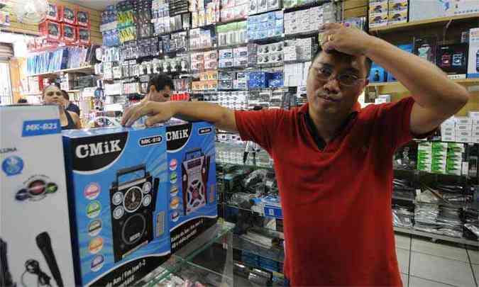 Lojista Wen En Lin diz que negócios estão fracos(foto: Jair Amaral / EM / D.A Press)