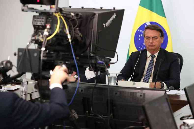 Para Bolsonaro, pases ''menos competitivos e sustentveis'' esto por trs das crticas(foto: Marcos Corra/PR)