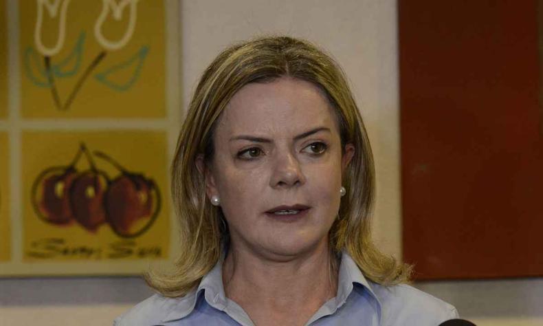 Gleisi Hoffmann, presidente nacional do PT(foto: Agência Brasil ) Gleisi Hoffmann, presidente nacional do PT(foto: Agência Brasil )