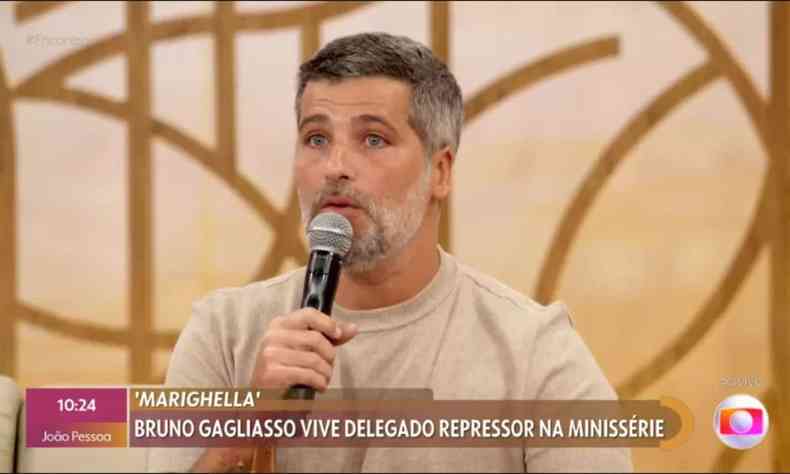 Bruno Gagliasso falando durante Encontro