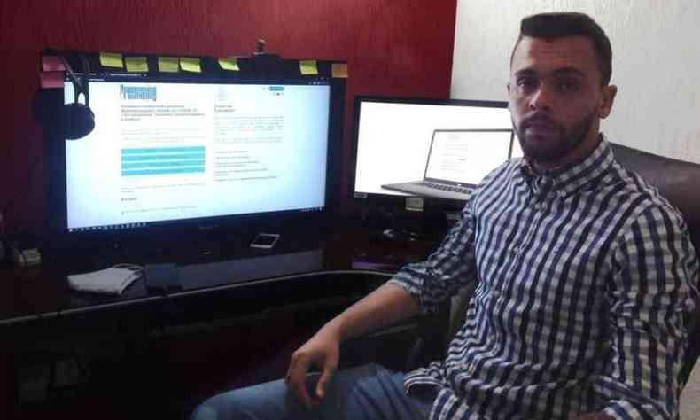 Estudante da UFU Ruy Alves criou plataforma para busca de empregos durante a pandemia do coronavrus(foto: Arquivo Pessoal/Divulgao)