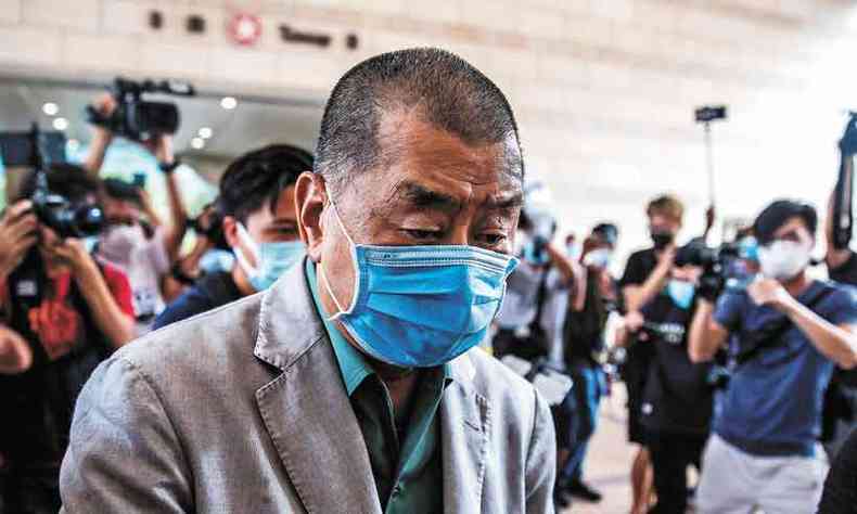 O empresrio Jimmy Lai foi preso pelo regime chins pode resistir  restrio da liberdade imposta sobre Hong Kong(foto: Isaac Lawrence - 3/9/20)