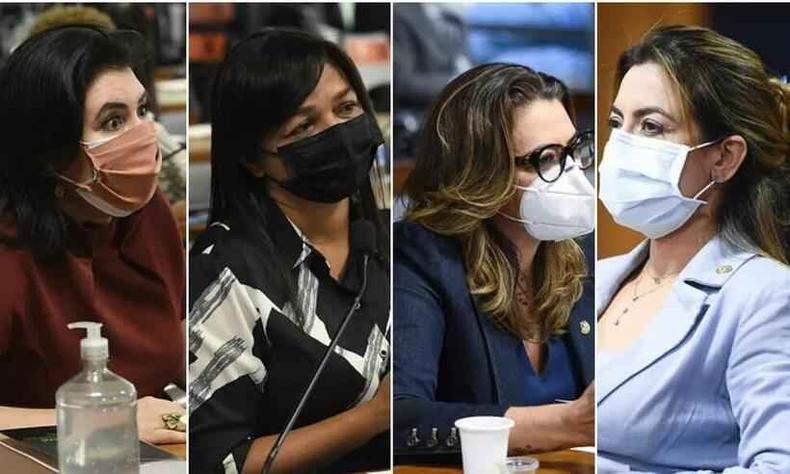 Mulheres da CPI: Tebet, Eliziane, Leila e Soraya 