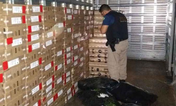 Quadrilha levou carga de notebook avaliada em R$ 500 mil(foto: Polícia Rodoviária Federal (PRF)/Divulgação) Quadrilha levou carga de notebook avaliada em R$ 500 mil(foto: Polícia Rodoviária Federal (PRF)/Divulgação)