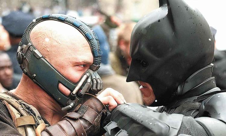 O ator Christian Bale como o herói Batman