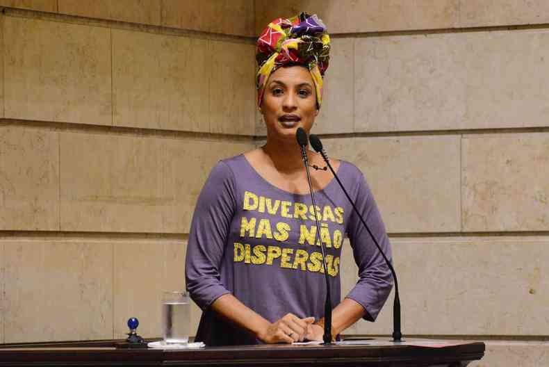 Marielle Franco durante discurso na Cmara Municipal do Rio de Janeiro em 28 de novembro de 2017