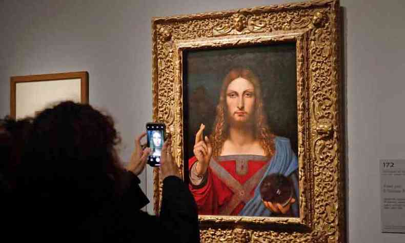 Salvator Mundi, tela cujo paradeiro era incerto desde sua compra pela Arbia Saudita, finalmente entrou na exposio 