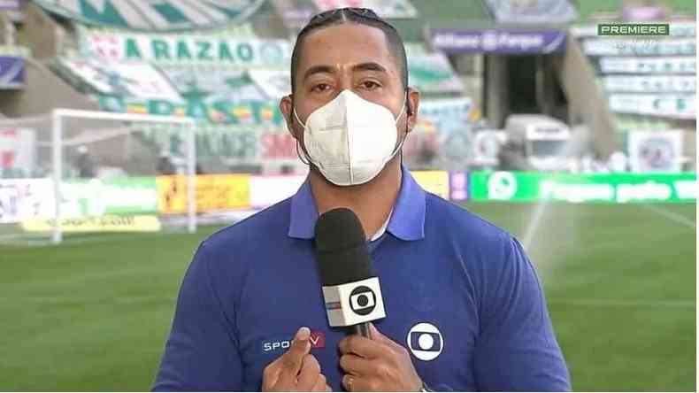 Reprter Luiz Teixeira, da TV Globo(foto: Reproduo)