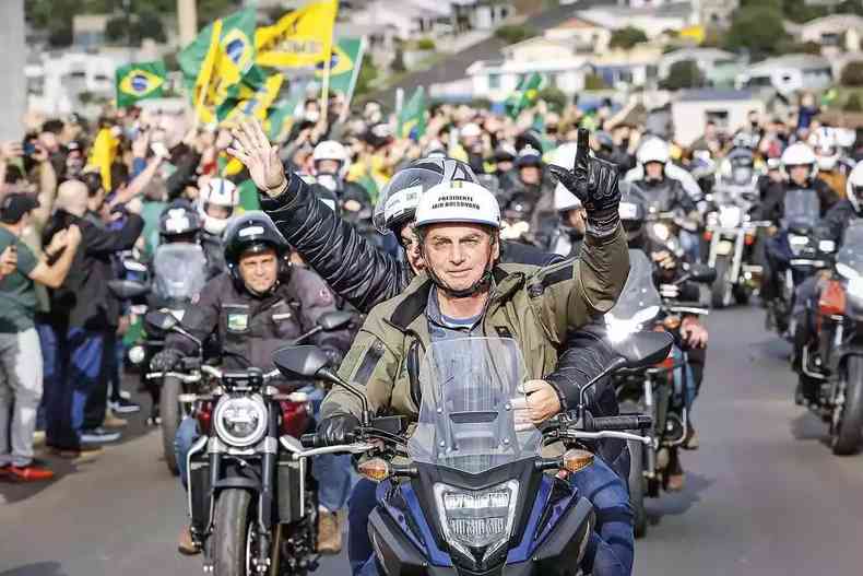 Uma das motociatas de Bolsonaro durante a campanha eleitoral 