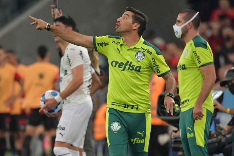 Em pouco tempo de Palmeiras, Abel Ferreira tem duas Copas Libertadores, uma Copa do Brasil e uma Recopa(foto: NELSON ALMEIDA/AFP) Abel Ferreira, técnico do Palmeiras