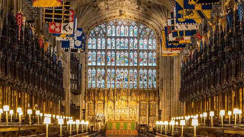 Capela de St George, no castelo de Windsor, sediar a cerimnia(foto: PA Media)