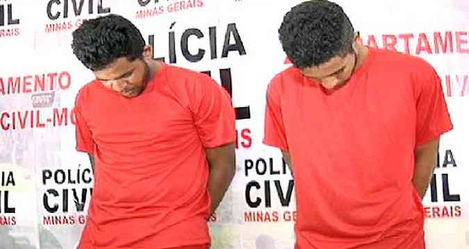 Os dois homens presos confessaram o crime e disseram que estavam sendo ameaados(foto: Reproduo TV Alterosa)